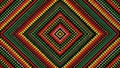 Bird\'s-Eye View Red, Green, Yellow Embroidery Stitchwork, Geometric Pattern Royalty Free Stock Photo