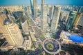 A bird's eye view of shanghai midtown