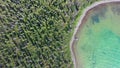 Bird's-eye view of a single boat