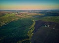 A Bird`S Eye View To The Forest With Green Plantings Royalty Free Stock Photo