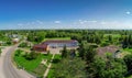 A bird`s eye view of the Ukrainian village. Bezuglovka Chernihiv region. Ukraine Royalty Free Stock Photo