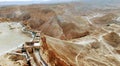 Bird's eye view of the unique ancient fortress of Masada
