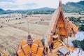 Bird's eyes view of the tiger cave temple (Wat tham sua), Kanchanaburi, Thailand Royalty Free Stock Photo