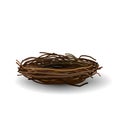 Bird`s nest isolated on white background for your creativity