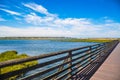 Bird Sancuary Bridge in huntington beach Royalty Free Stock Photo