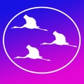 Bird Sarus Crane Stork Logo Banner Background Image