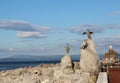 Bird sculptures Stone Jetty Morecambe Lancashire Royalty Free Stock Photo