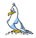 Bird Seagull cartoon illustration Royalty Free Stock Photo