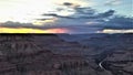 Stormy sunset in the Grand Canyon Royalty Free Stock Photo