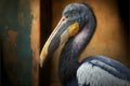 Shoebill or whalehead or shoe-billed stork (Balaeniceps Rex) in Prague zoo, Ai generated Royalty Free Stock Photo