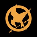 Bird sign Mockingjay. Vector illustration.