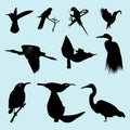 Bird silhouettes vector artwork 01 Royalty Free Stock Photo