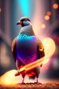 A bird sitting on a stick- Ai Generated Image.