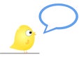 Bird with speech bubble