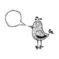 Bird with speech bubble