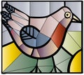 Bird stained glass Royalty Free Stock Photo