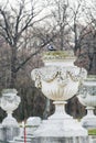 Bird on a stone vase at the Schobrunn Palace