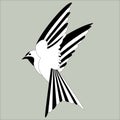 Bird swallow vector illustration flat style