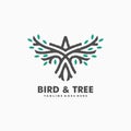 Bird Tree Concept illustration vector Design template Royalty Free Stock Photo