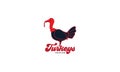 Bird turkeys colorful logo vector illustration design Royalty Free Stock Photo