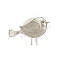 bird. Vector illustration decorative design