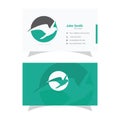 Bird vector logo and business card, eagle logo