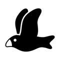 Bird vector seagull icon pigeon logo symbol cartoon illustration design isolated