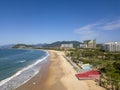 Bird view of beach in sunny day