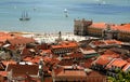 Bird view of central Lisbon Royalty Free Stock Photo