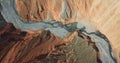 Bird View of Colorful Grand Canyon Royalty Free Stock Photo