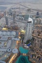 Bird View of Dubai from the Top of Burj Khalifah