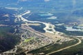 Bird view of the jasper town