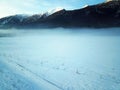 Bird view Kanas River in Xinjiang, China Royalty Free Stock Photo