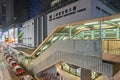 Bird view of Mongkok at night in Hongkong Royalty Free Stock Photo