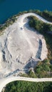 Bird View of Natural Mine Park, like a heart