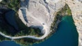 Bird View of Natural Mine Park, like a heart