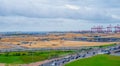 Bird view of the new developing port city project in Sri Lanka Royalty Free Stock Photo