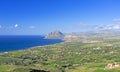 Bird view on Sicily coast Royalty Free Stock Photo