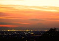 Bird view of the Tokyo city at twilight Royalty Free Stock Photo