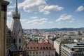 A bird view on Vienna from St.Stephen`s Cathedral Royalty Free Stock Photo