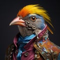 Colorful Bird With A Stylish Headdress: A Hyperrealistic Portrait