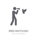 Bird watching icon. Trendy Bird watching logo concept on white b