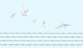 Bird White and freedom concept with barbed wire fence and abstract illustrations on a blue background