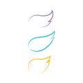 Bird wing Dove icon Template