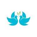 Bird wing Dove icon Template