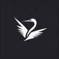 Aggressive Pelican Logo Design: Modern, Stylized, Black And White