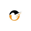 Bird wings logo template