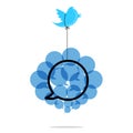 BIRD WITH WORD BUBBLE - TWITTER BIRD WITH WORD