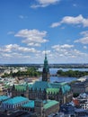 bird& x27;s eye view of Hamburg city hall, Germany. Royalty Free Stock Photo