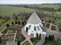 A bird's eye view of the Osterlars Kirke Royalty Free Stock Photo